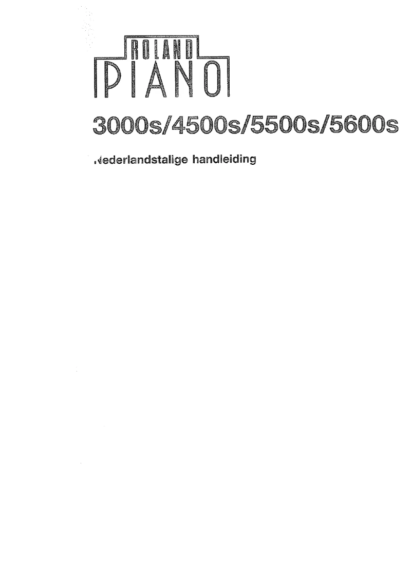 Page n°1 - Manuel utilisateur Roland HP-5500S