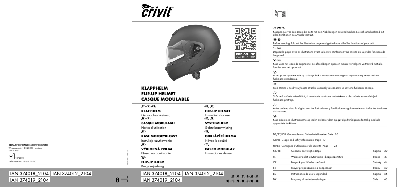 Page n°1 - Manuel utilisateur Crivit IAN 374012