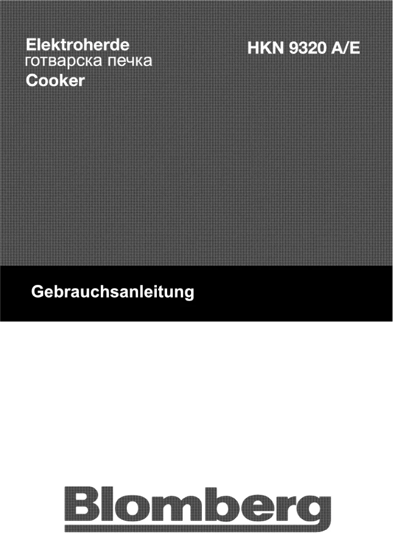 Page 1 de la notice Manuel utilisateur Blomberg HKN 9320 A