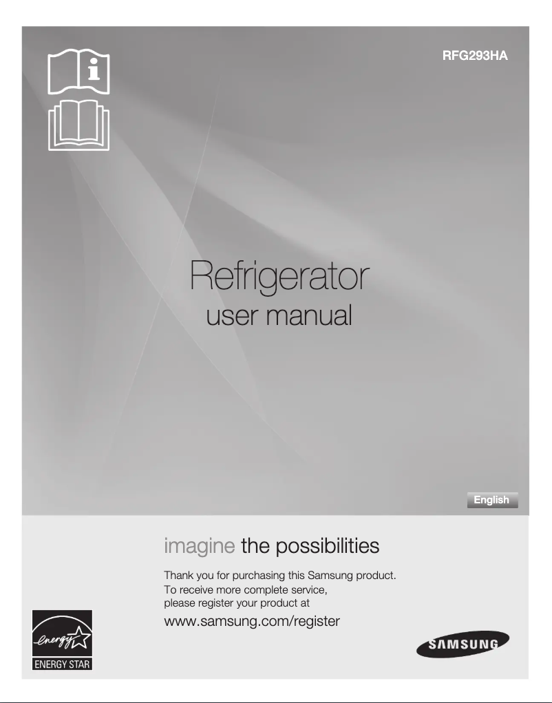 Page 1 de la notice Manuel utilisateur Samsung RFG293HARS