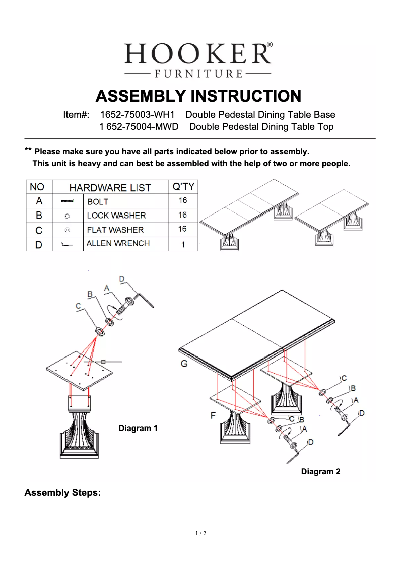 Página 1 del manual Manual de usuario Hooker 1652-75004-MWD