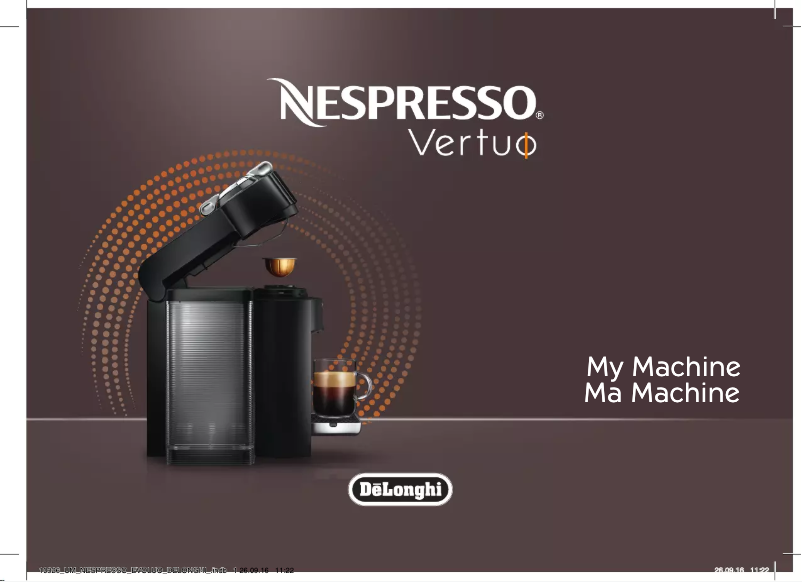 Page 1 de la notice Manuel utilisateur DeLonghi Nespresso Vertuo Evoluo ENV135TAE