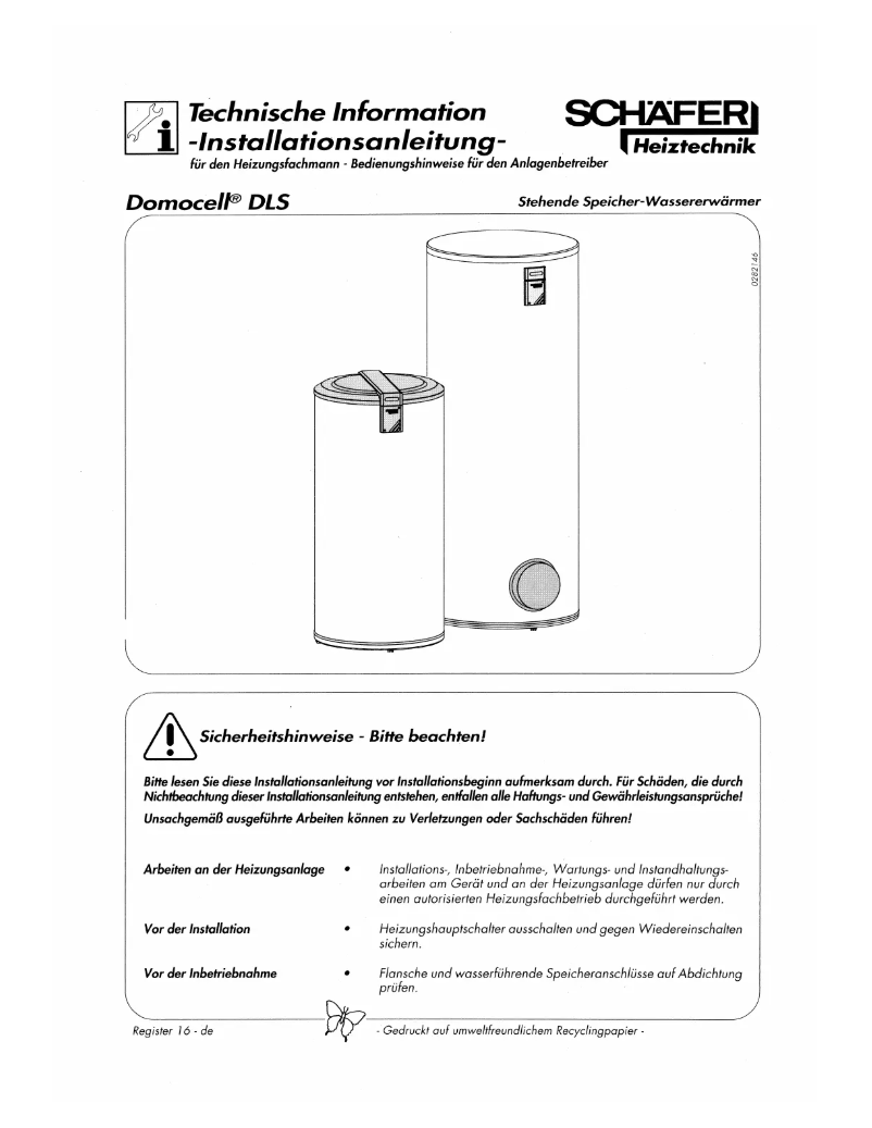 Image de la première page du manuel de l'appareil Domocell DLS500