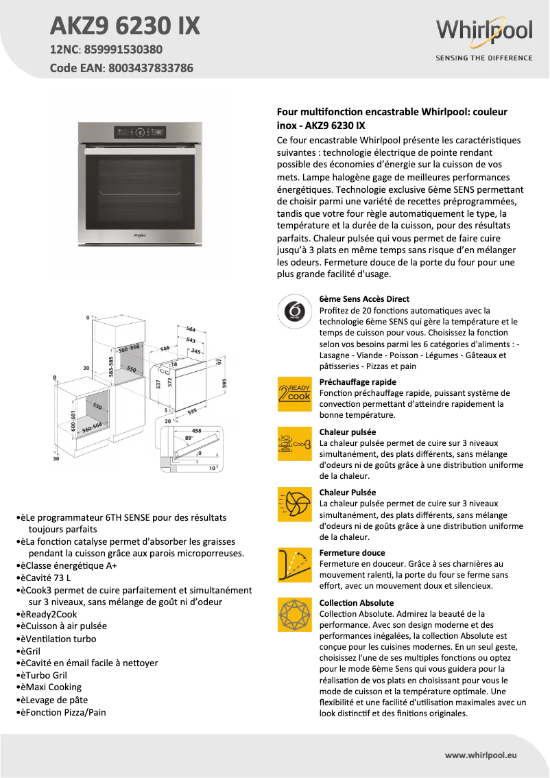 Image de la première page du manuel de l'appareil AKZ9 6230 IX