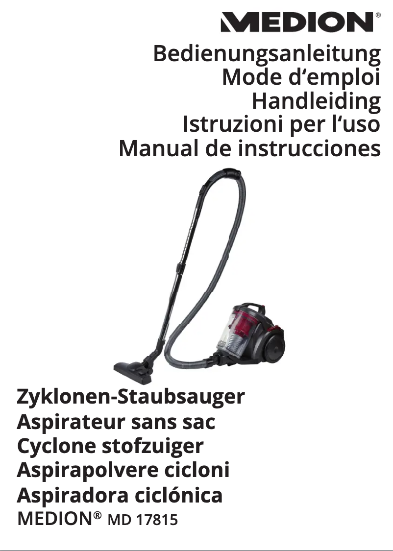 Image de la première page du manuel de l'appareil MD 17815
