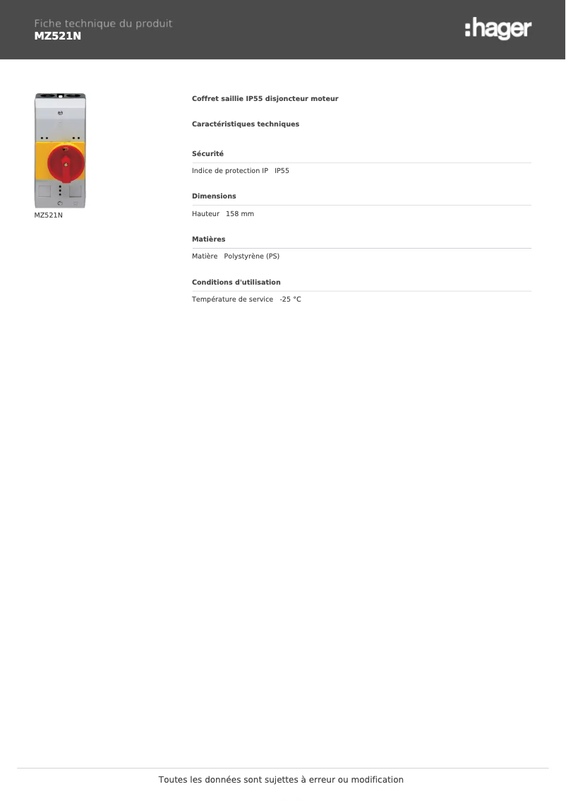 Imagen de la primera página del manual del dispositivo MZ521N