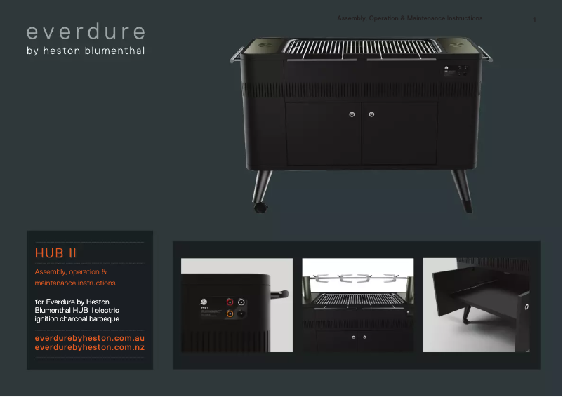 Page 1 de la notice Manuel utilisateur Everdure Hub II HBCE2B