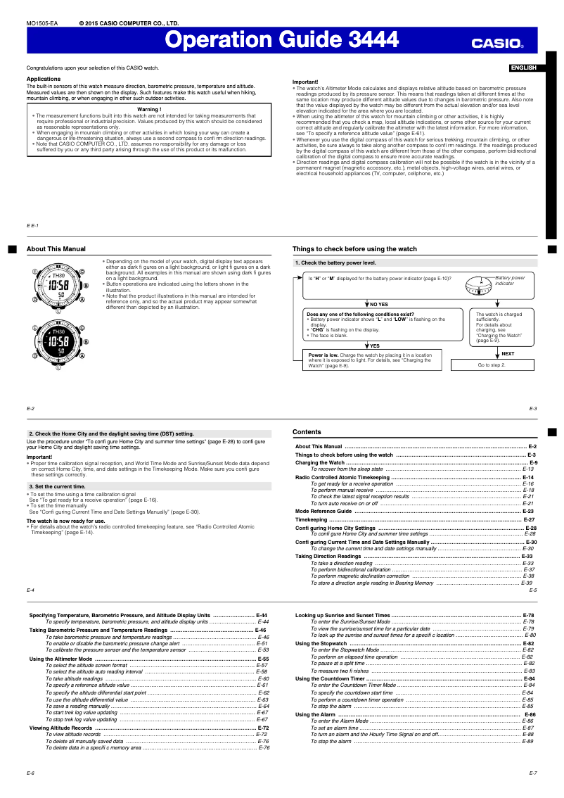 Image de la première page du manuel de l'appareil 3444