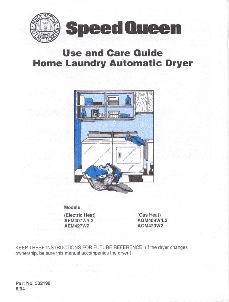 Image de la première page du manuel de l'appareil AGM409L2