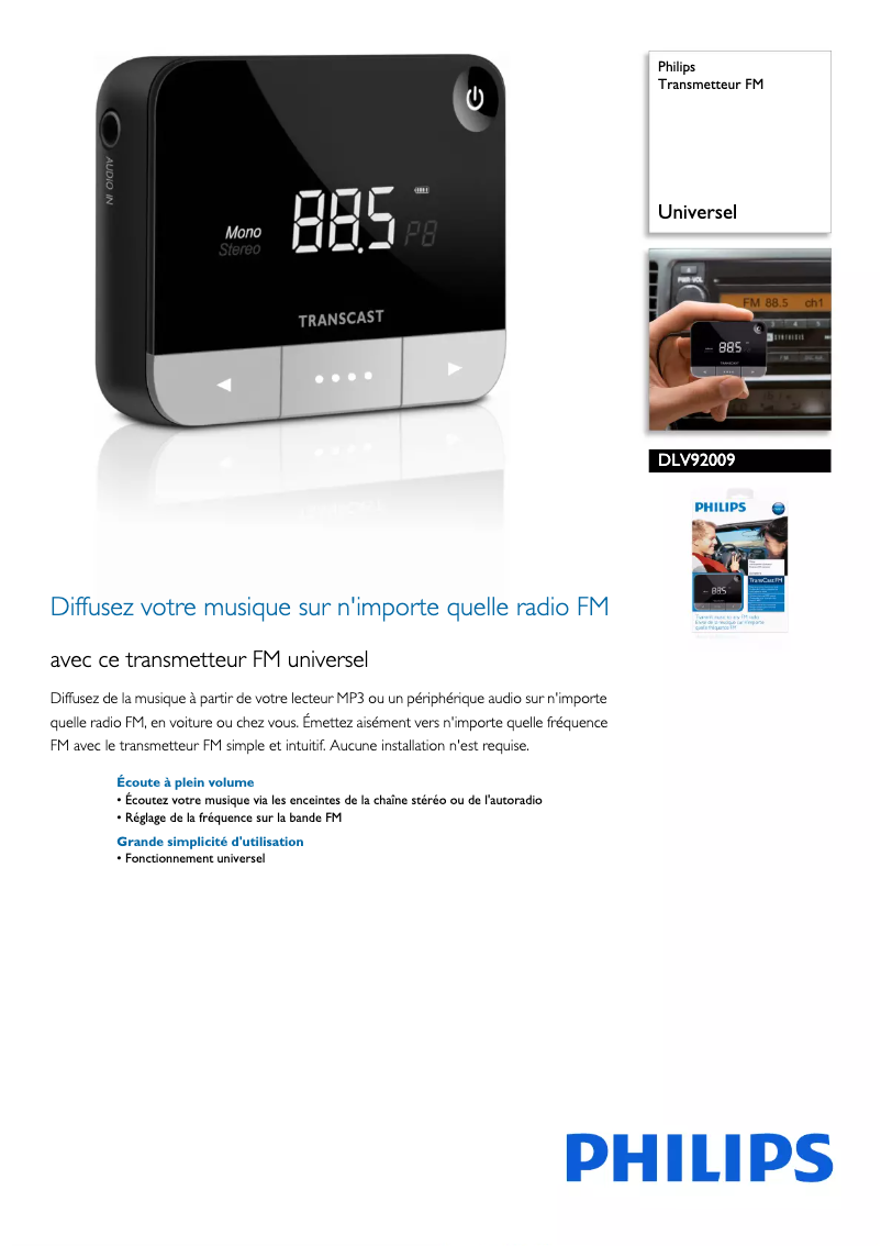 Image de la première page du manuel de l'appareil DLV92009