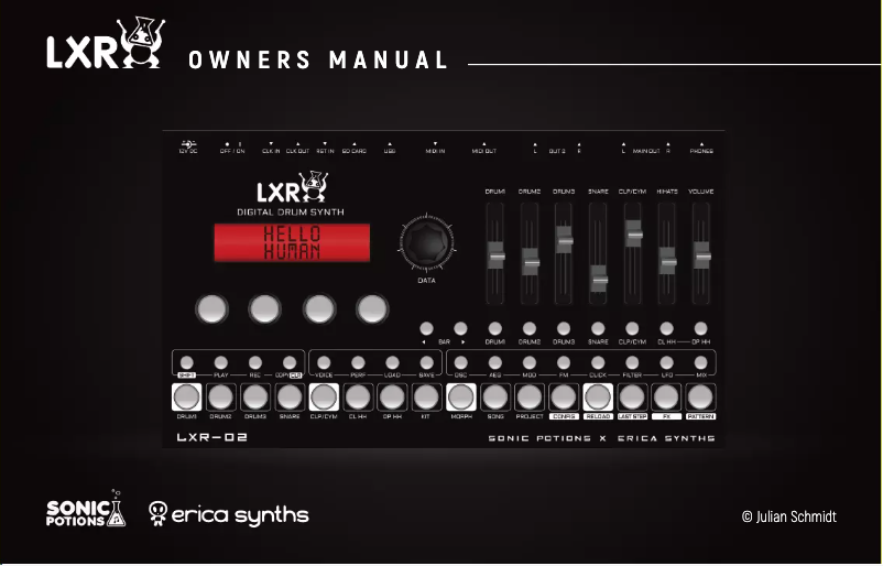 Page 1 de la notice Manuel utilisateur Erica Synths LXR-02