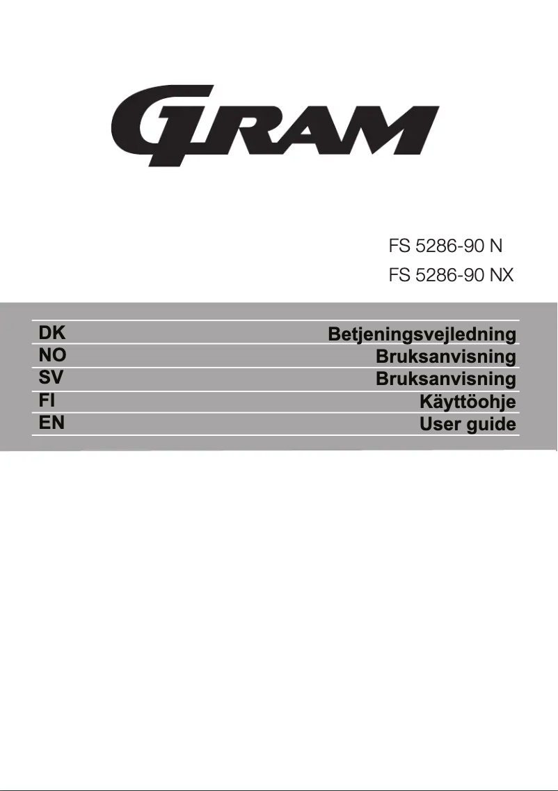 Page n°1 - Manuel utilisateur Gram FS 5286-90 NX