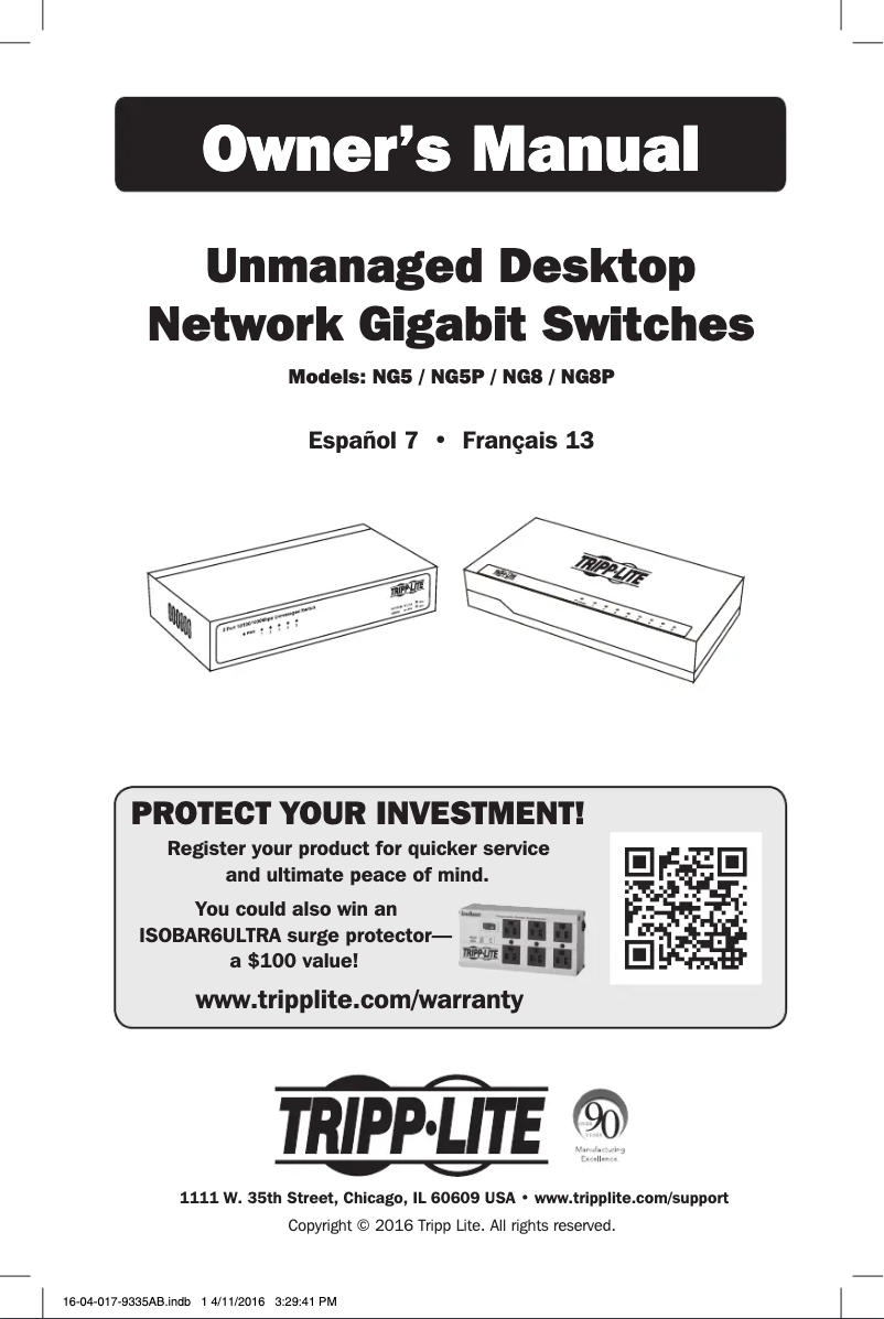 Página 1 del manual Manual de usuario Tripp Lite NG8