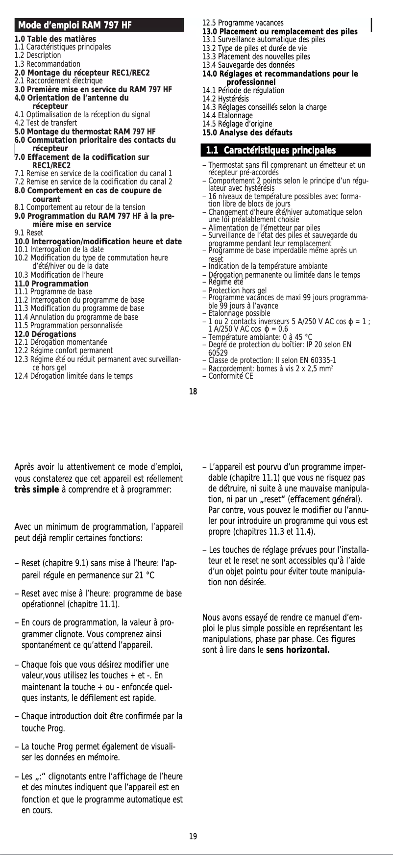 Image de la première page du manuel de l'appareil RAM 797 HF