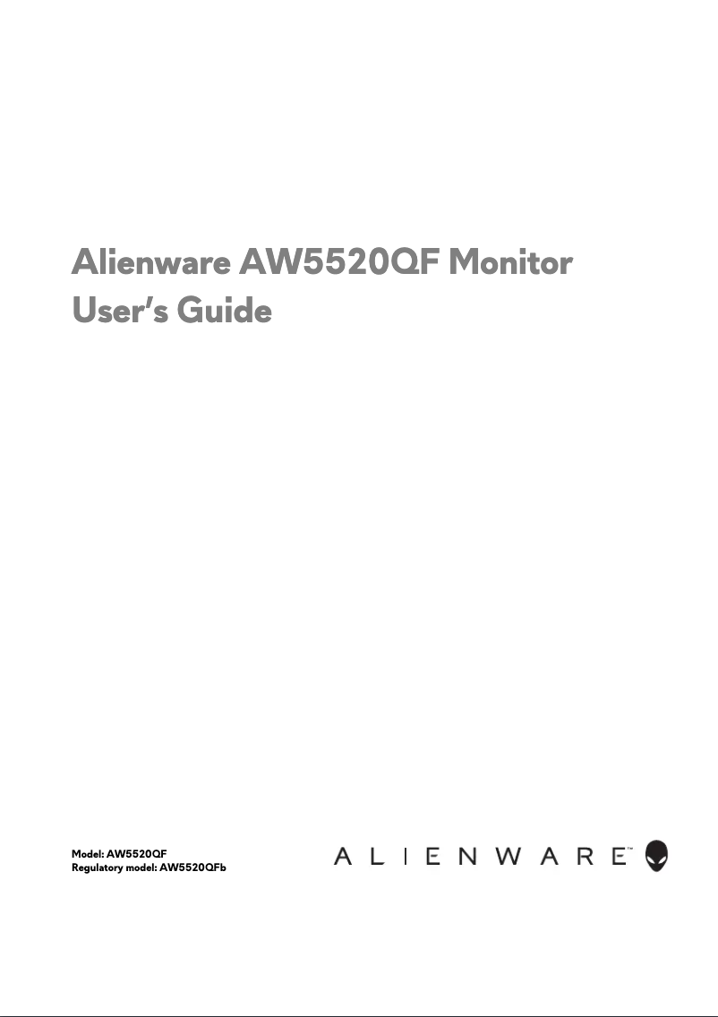 Page 1 de la notice Manuel utilisateur Alienware AW5520QF