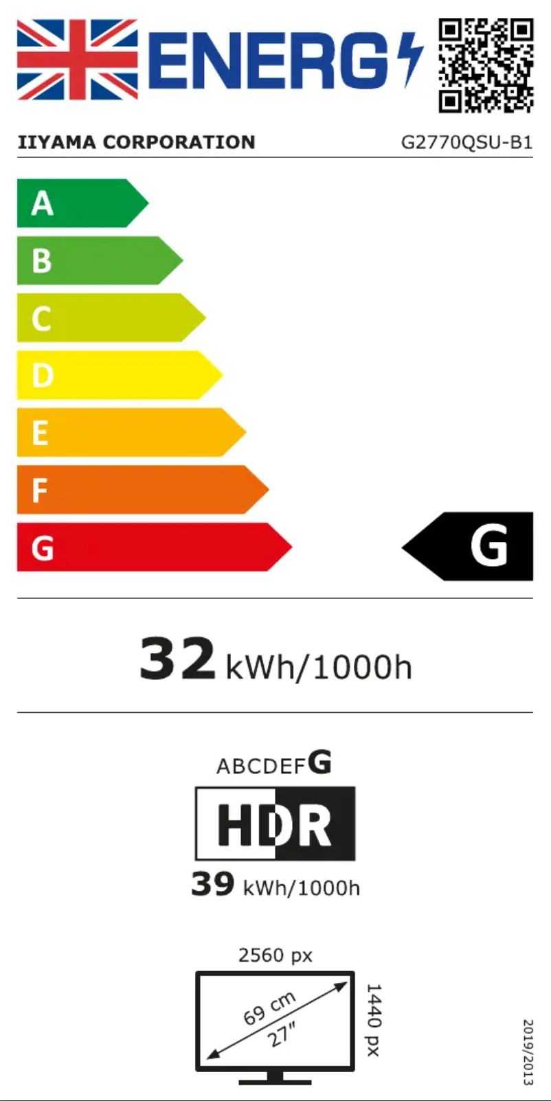 Image de la première page du manuel de l'appareil G-Master G2770QSU