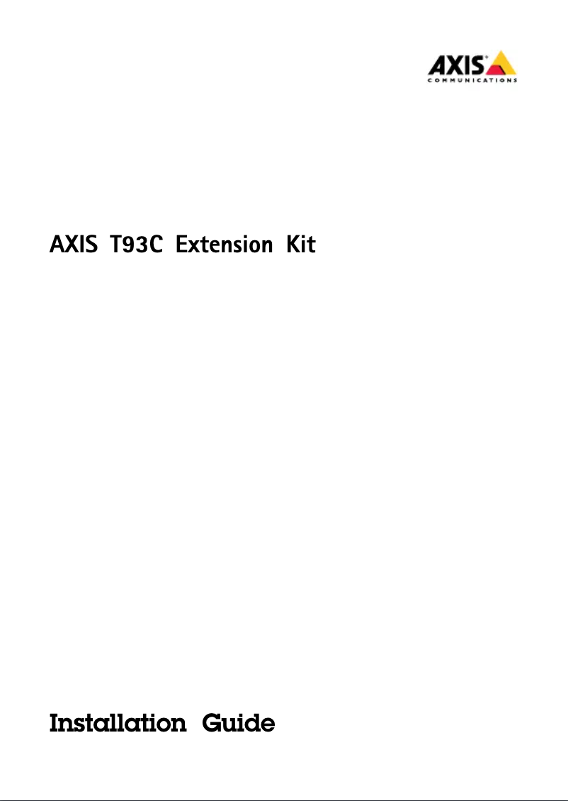 Image de la première page du manuel de l'appareil T93C Extension Kit