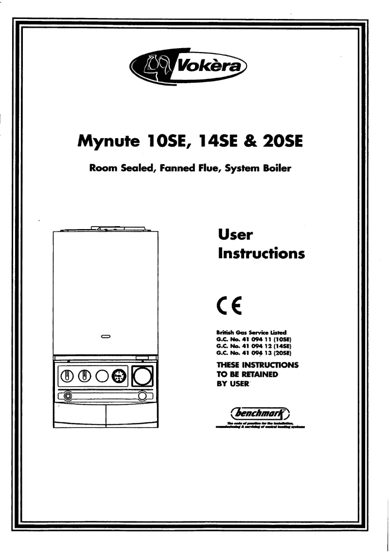 Page 1 de la notice Manuel utilisateur Vokèra Mynute 14SE
