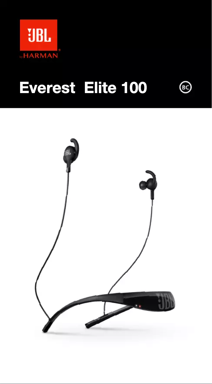 Page 1 de la notice Manuel utilisateur JBL Everest Elite 100