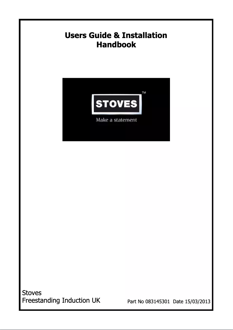 Page n°1 - Manuel utilisateur Stoves Sterling Mini Range 600Ei
