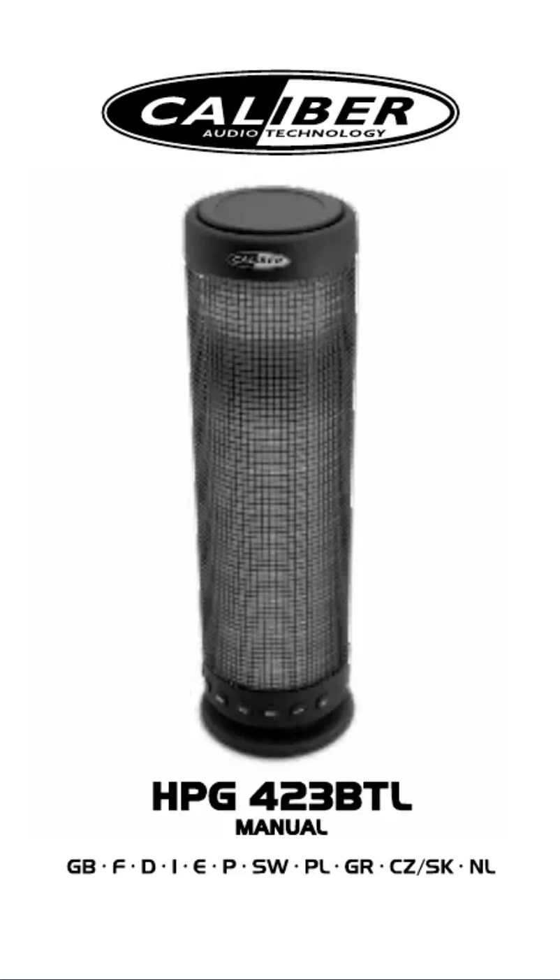Page 1 de la notice Manuel utilisateur Caliber HPG423BTL