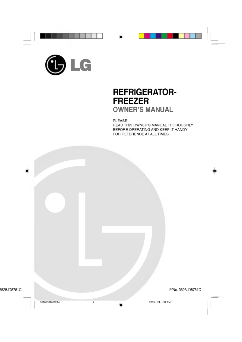Page 1 de la notice Manuel utilisateur LG GR-S652ALQ