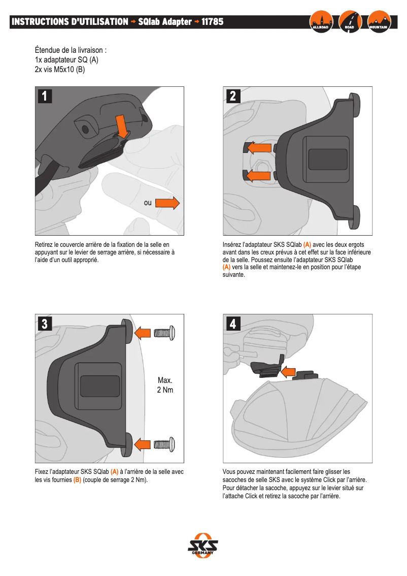 Image de la première page du manuel de l'appareil SQlab Adapter