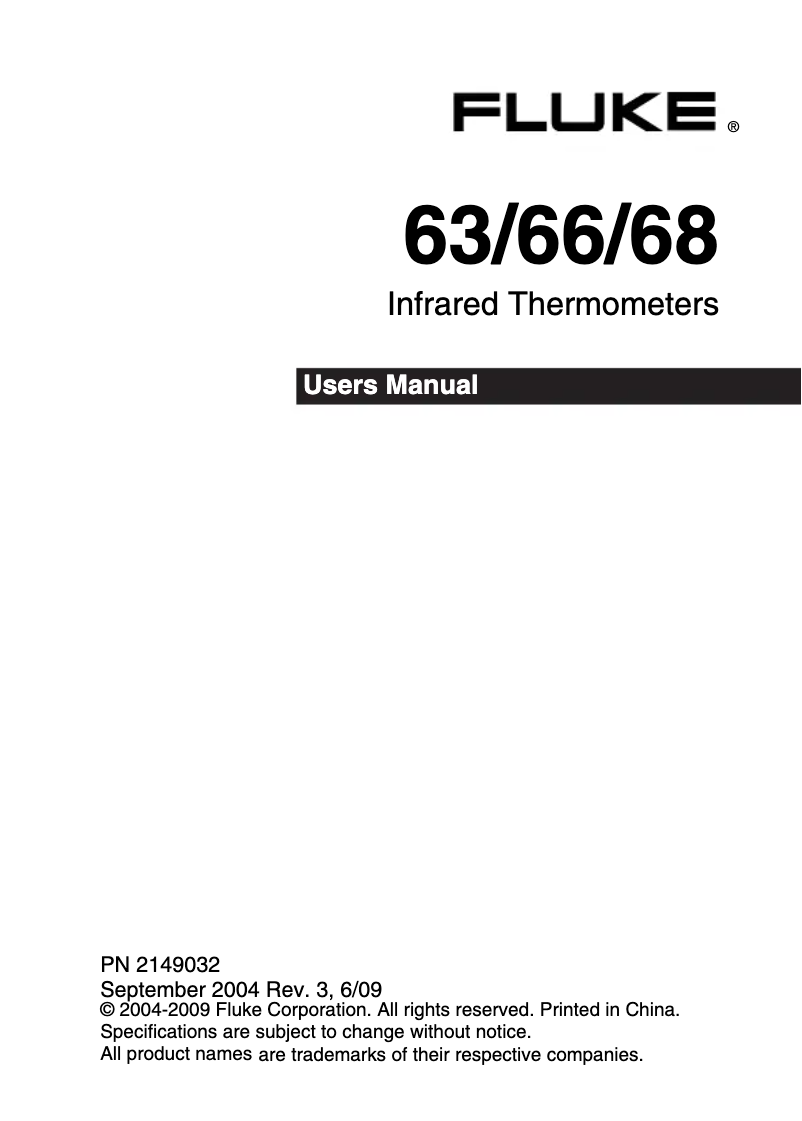 Página 1 del manual Manual de usuario Fluke 68