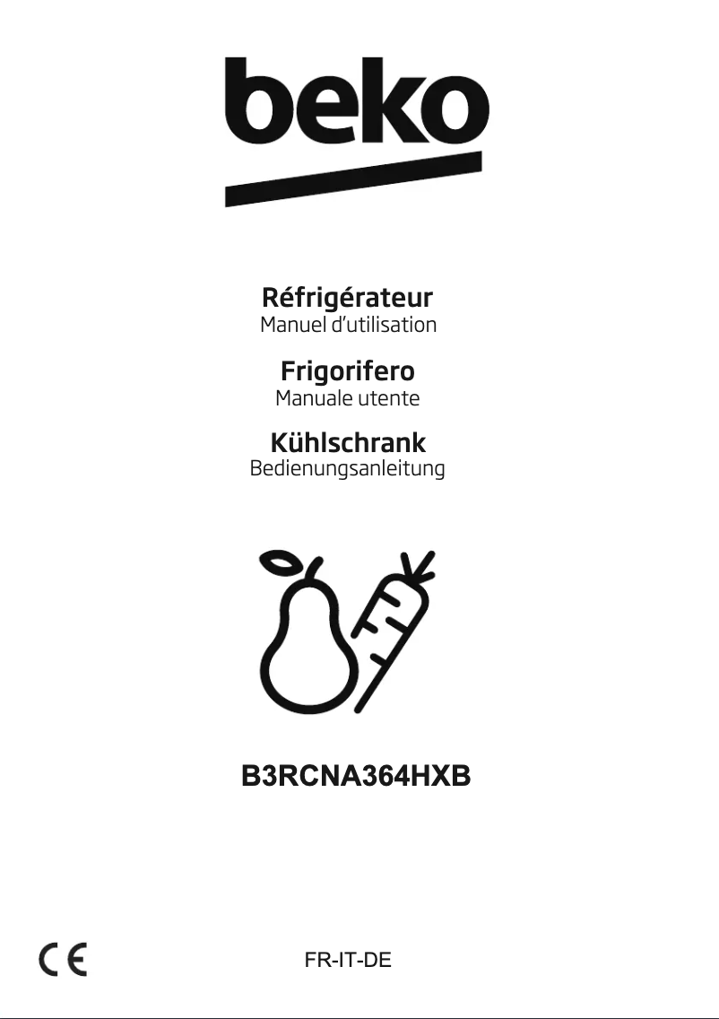 Image de la première page du manuel de l'appareil B3RCNA364HXB