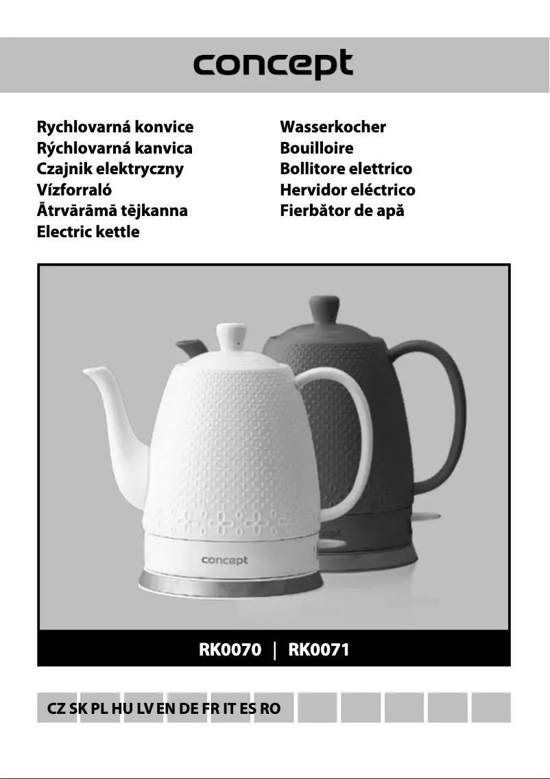 Page n°1 - Manuel utilisateur Concept RK0070