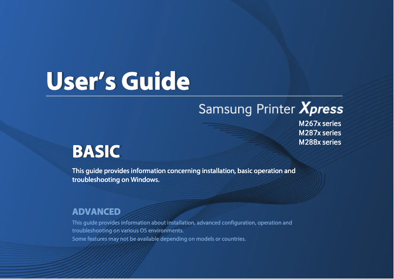 Page 1 de la notice Manuel utilisateur Samsung Xpress SL-M2875DW