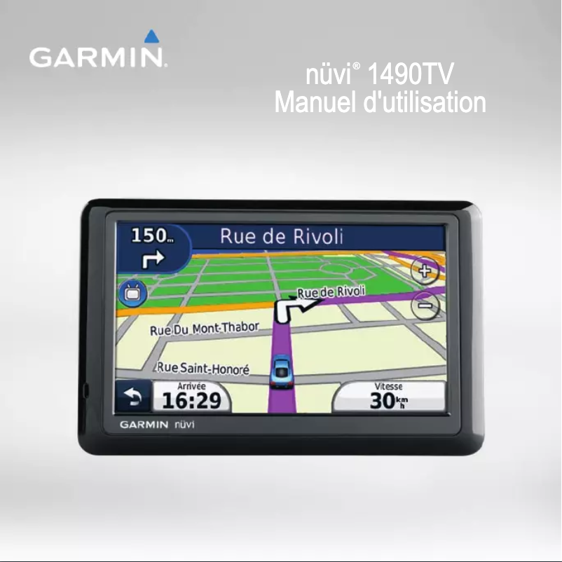 Page 1 de la notice Manuel utilisateur Garmin nuvi 1490TV
