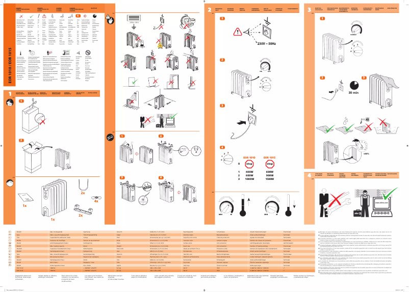Page n°1 - Manuel utilisateur Zibro EOR 1010