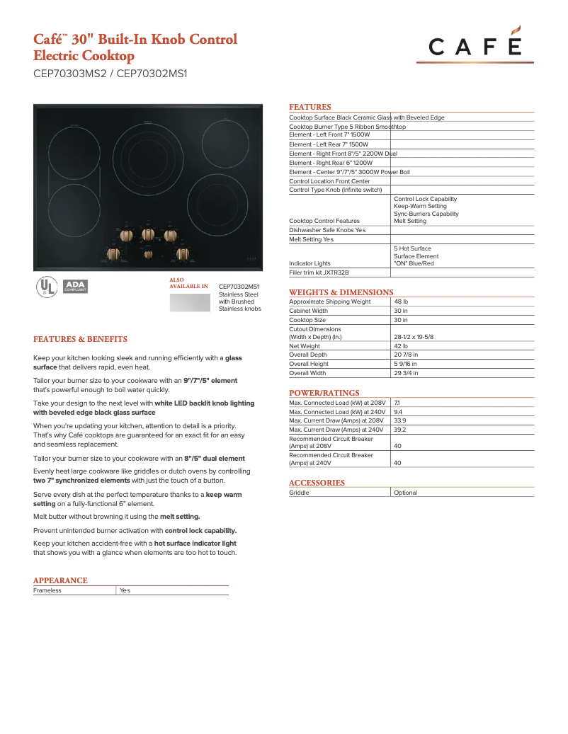 Image de la première page du manuel de l'appareil CEP70303MS2
