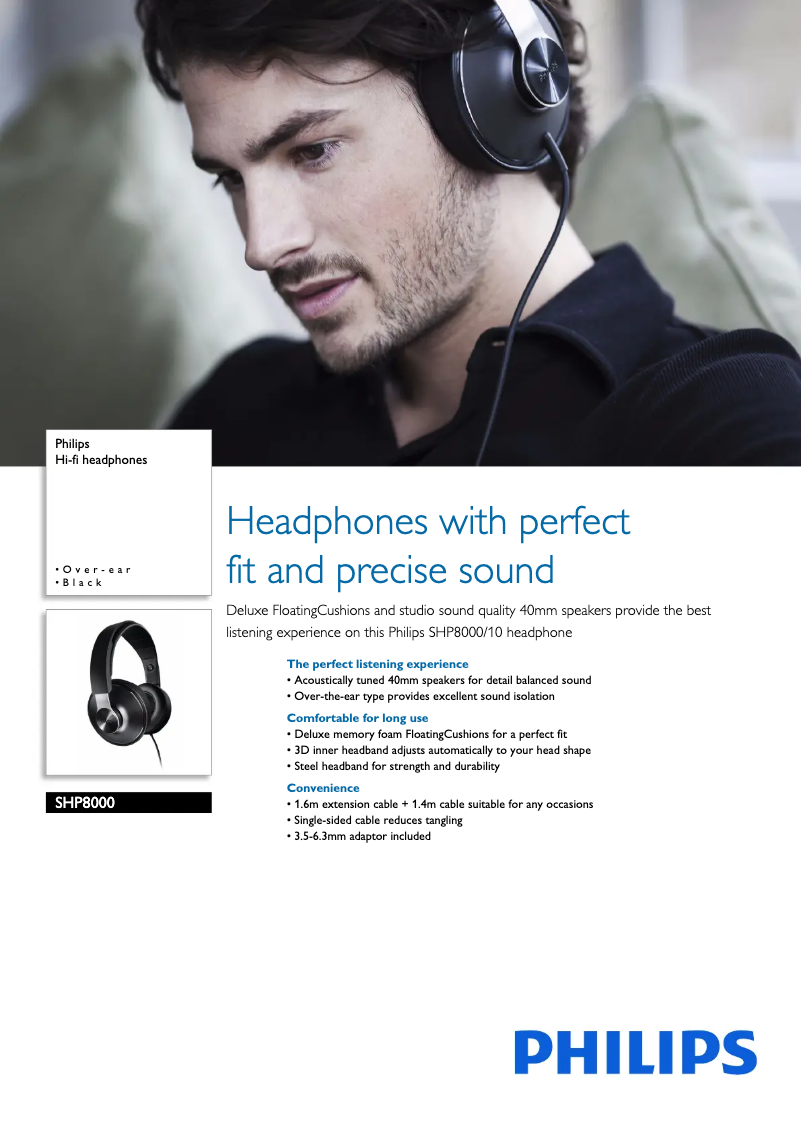 Image de la première page du manuel de l'appareil SHP8000