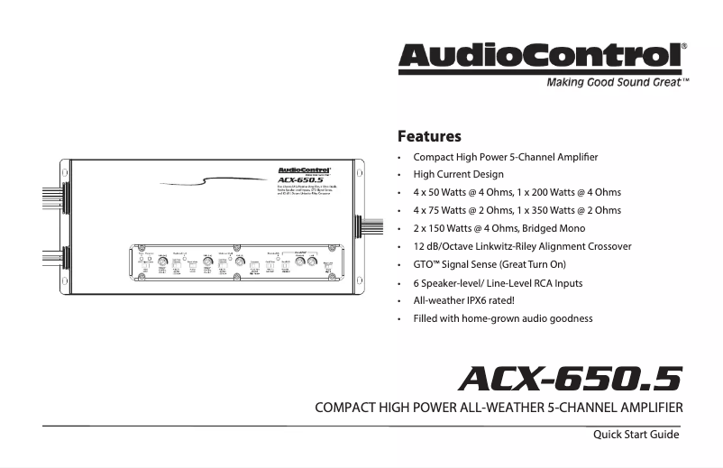 Image de la première page du manuel de l'appareil ACX-650.5