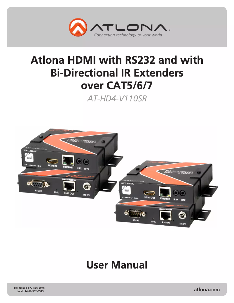 Page n°1 - Manuel utilisateur Atlona AT-HD4-V110SR