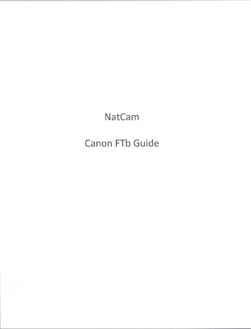 Page 1 de la notice Manuel utilisateur Canon FTb