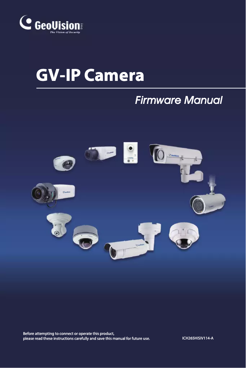 Page 1 de la notice Manuel utilisateur Geovision GV-BL5713