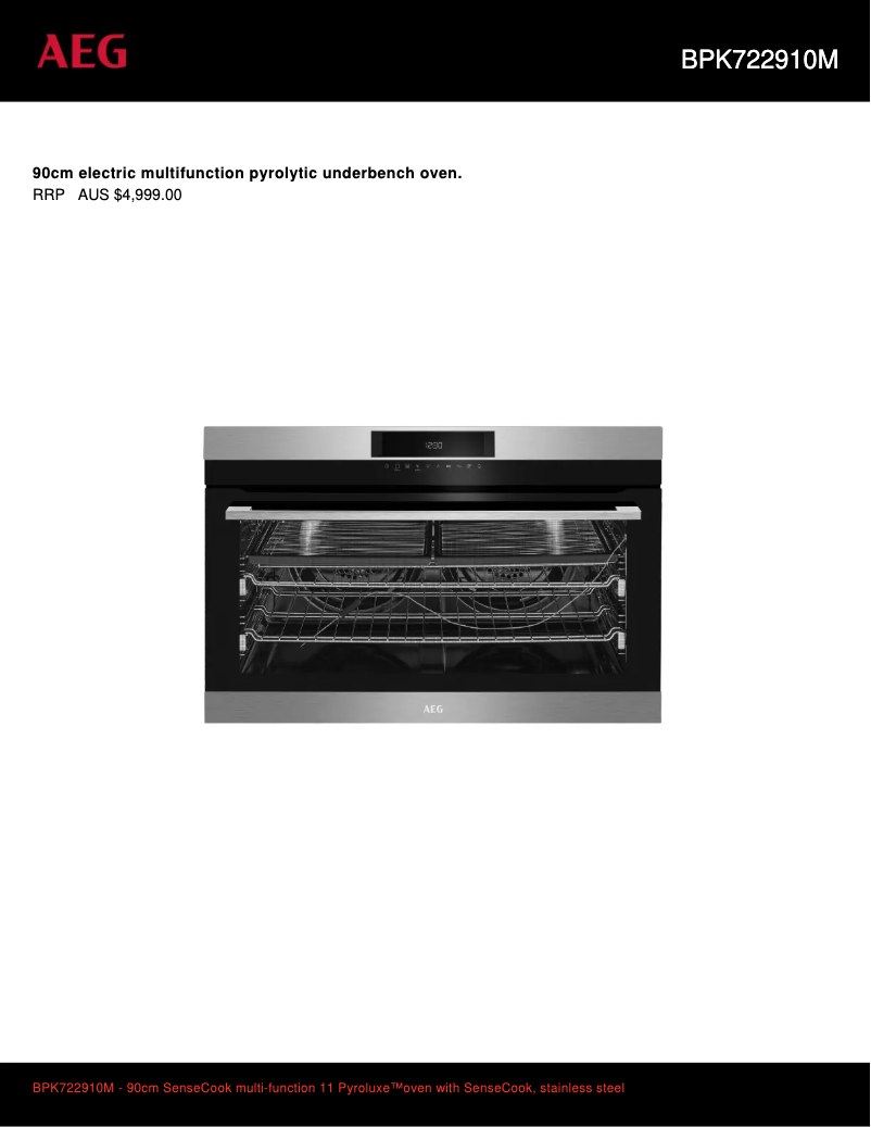 Image de la première page du manuel de l'appareil BPK722910M