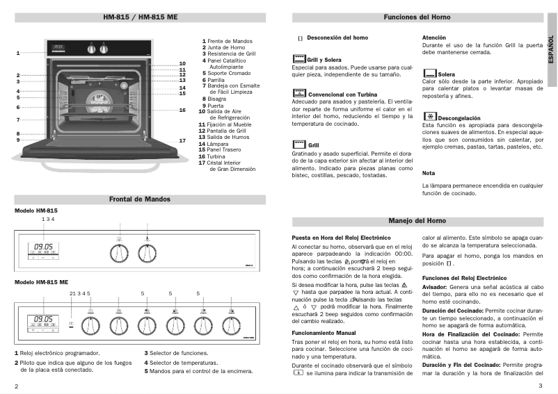 Page 1 de la notice Manuel utilisateur Teka HM-815 ME