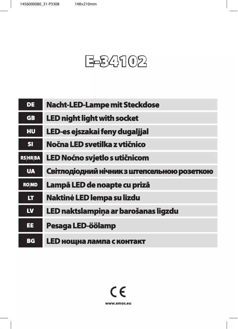 Page 1 de la notice Manuel utilisateur Emos P3308