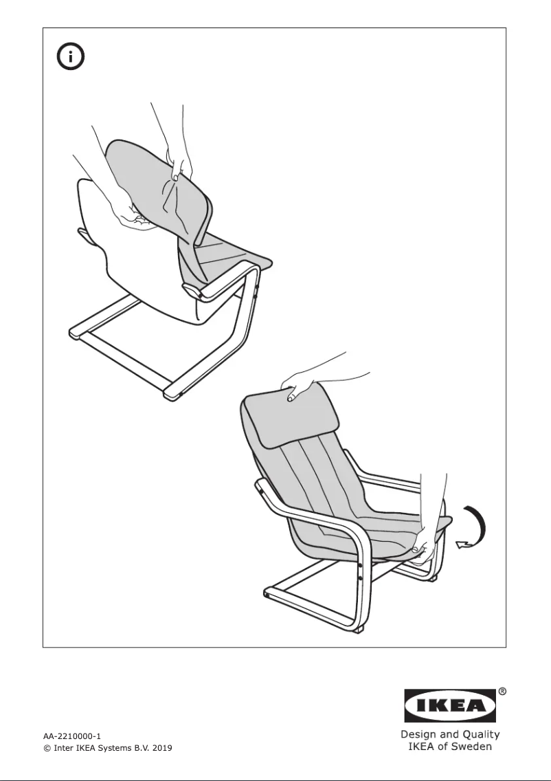 Page 1 de la notice Manuel utilisateur Ikea POÄNG 404.896.68