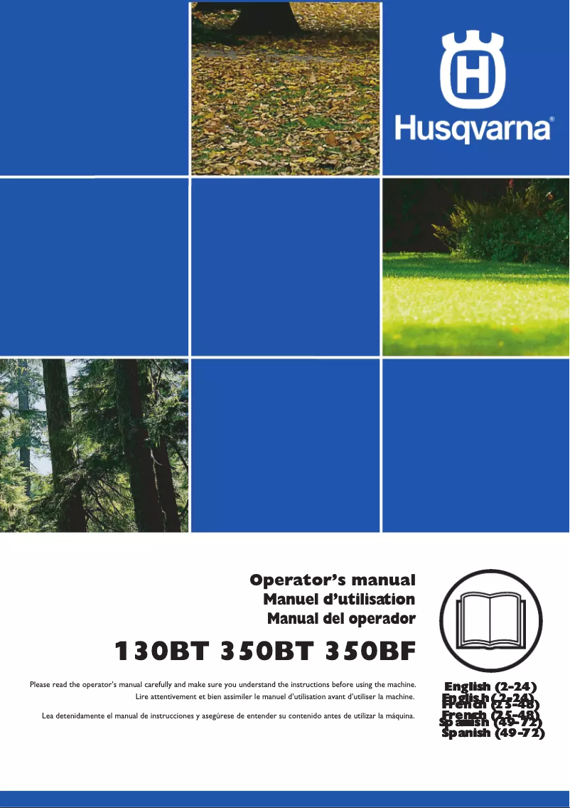 Page 1 de la notice Manuel utilisateur Husqvarna 130BT