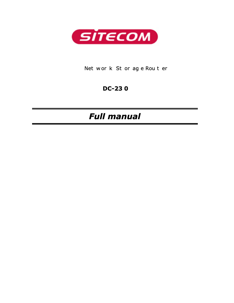 Page n°1 - Manuel utilisateur Sitecom DC-230