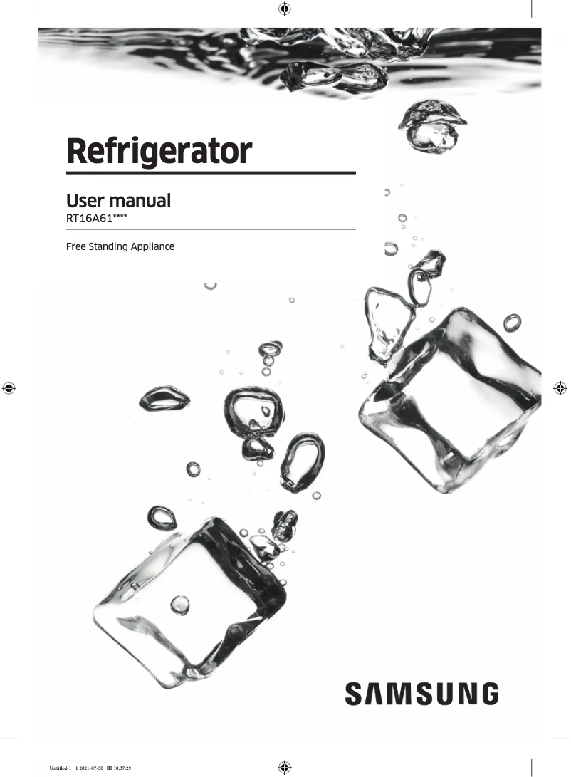 Page 1 de la notice Manuel utilisateur Samsung RT16A6105SR