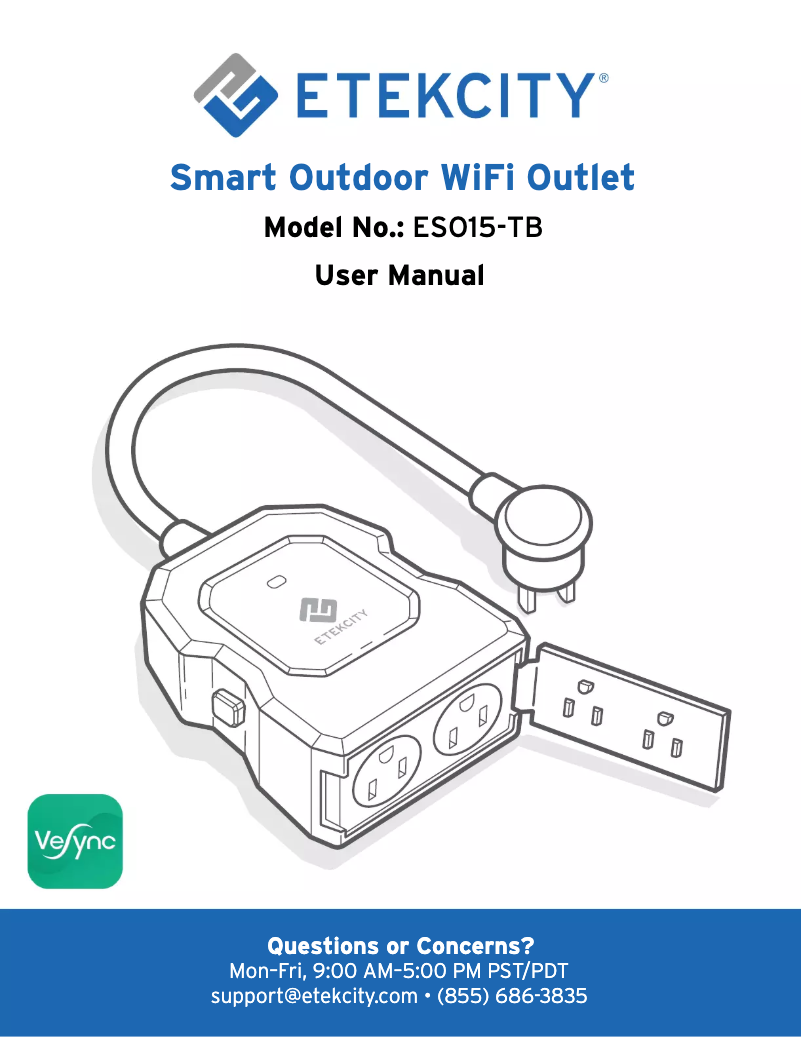 Page n°1 - Manuel utilisateur Etekcity ESO15-TB