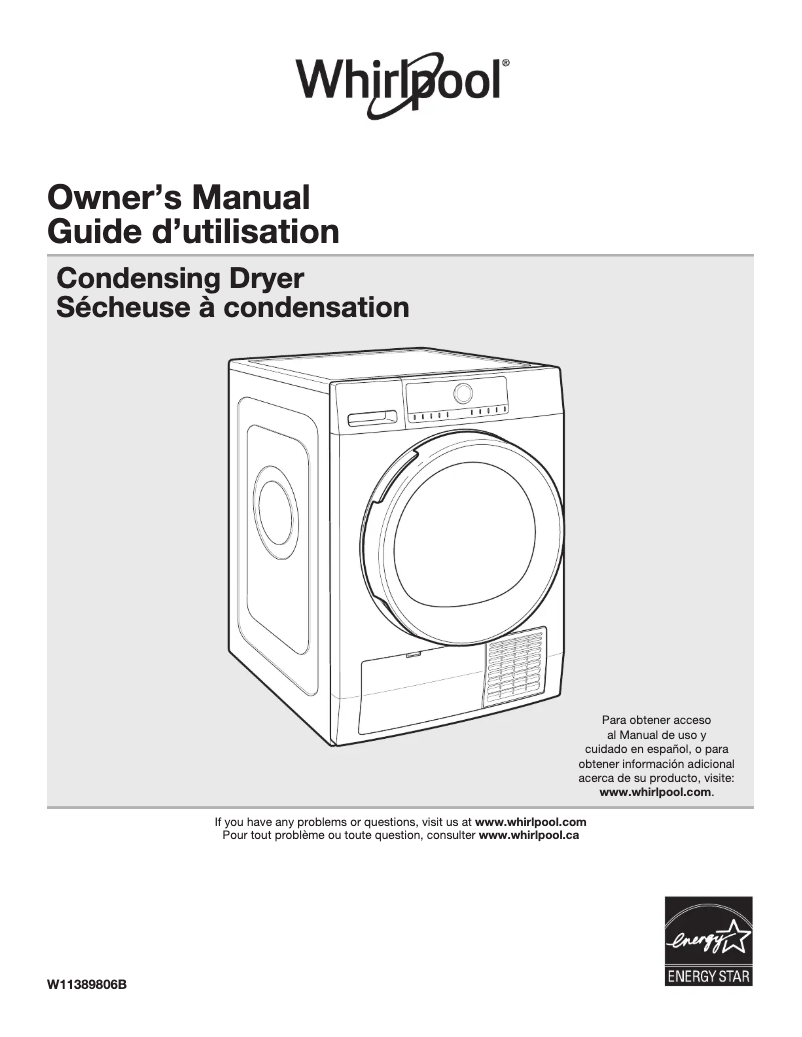 Página 1 del manual Manual de usuario Whirlpool WCD3090JW