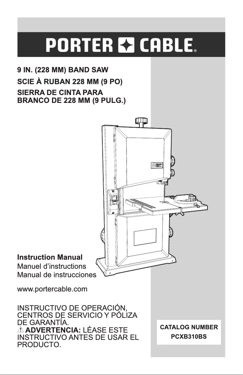 Image de la première page du manuel de l'appareil PCXB310BS