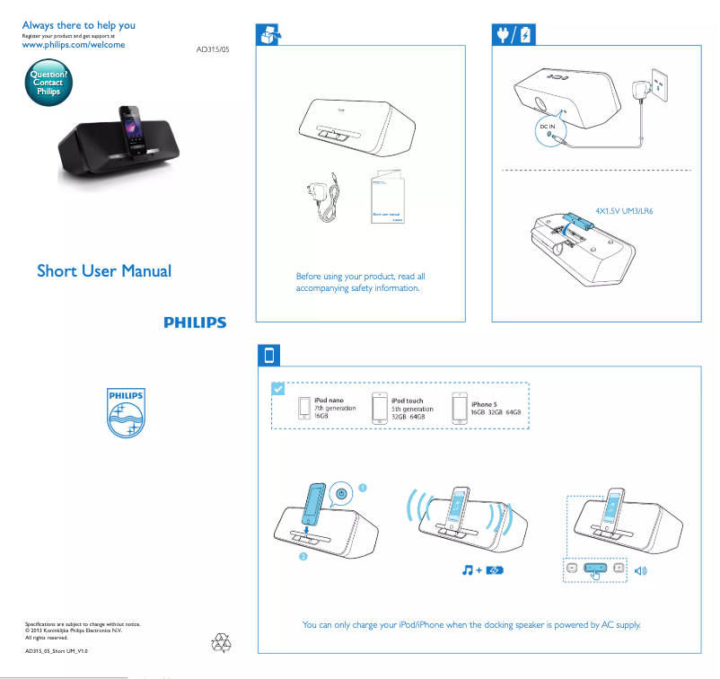 Image de la première page du manuel de l'appareil AD315